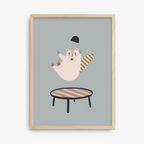 Kinderposter Trampoline, Eco-papier en verpakking