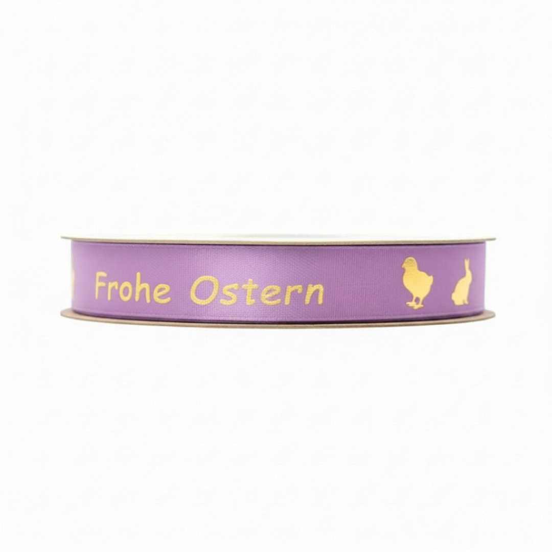 Satijn lint – Frohe Ostern – Lila