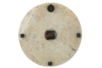 J-Line klok Rond Marmer - steen - beige/zwart