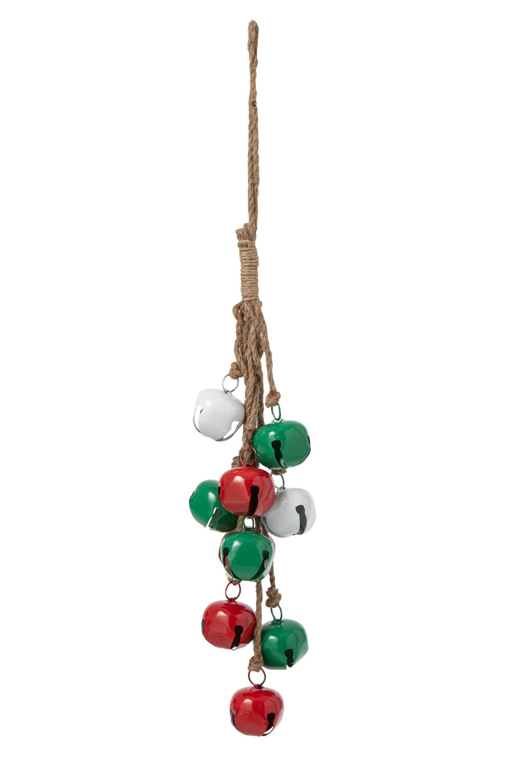 J-Line Hangende klok - ijzer - rood/groen