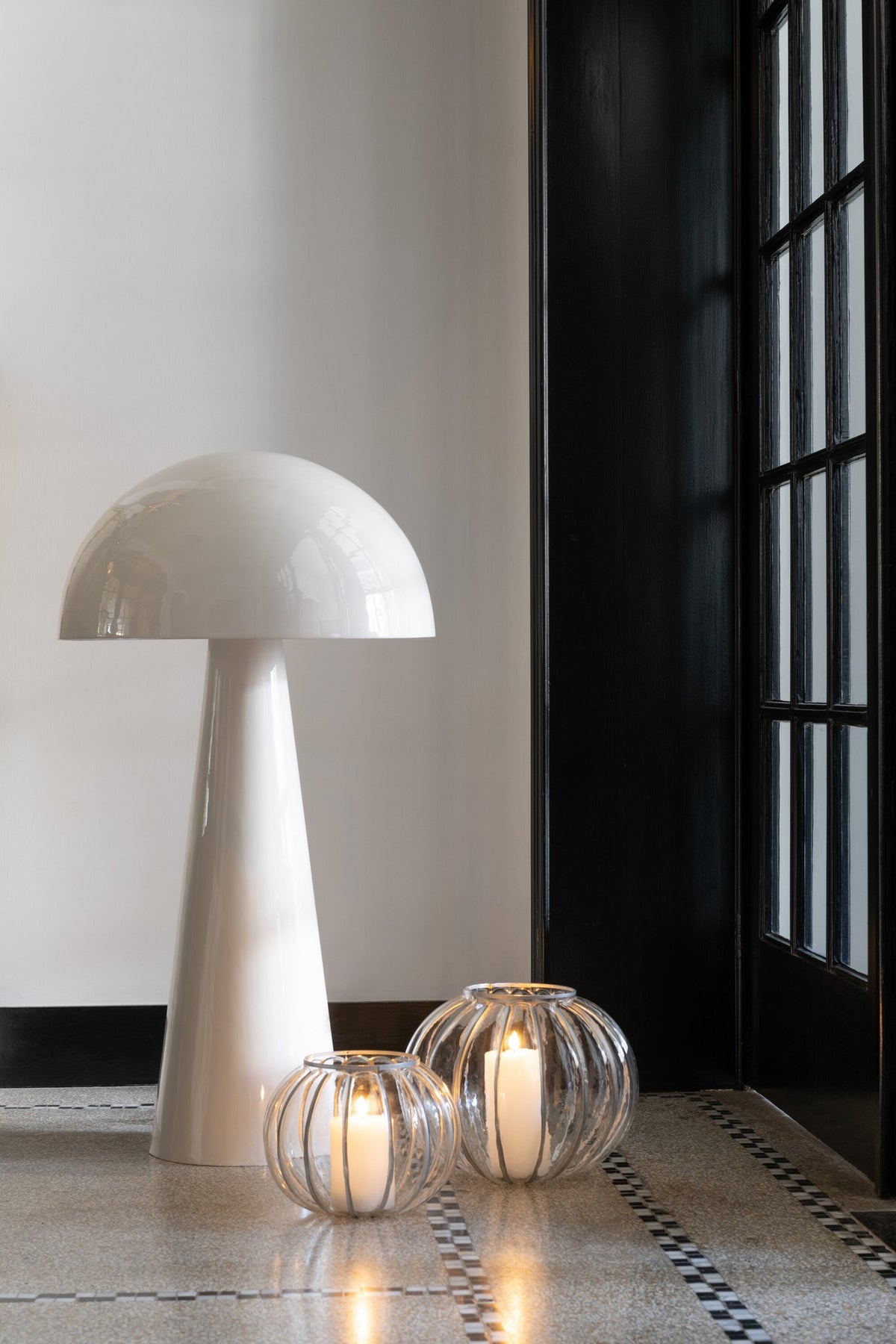 J-Line lamp Paddenstoel - metaal - wit - extra large