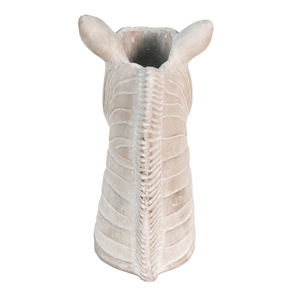 Bloempot Zebra 21x13x26 cm Grijs Steen Bloempot Binnen