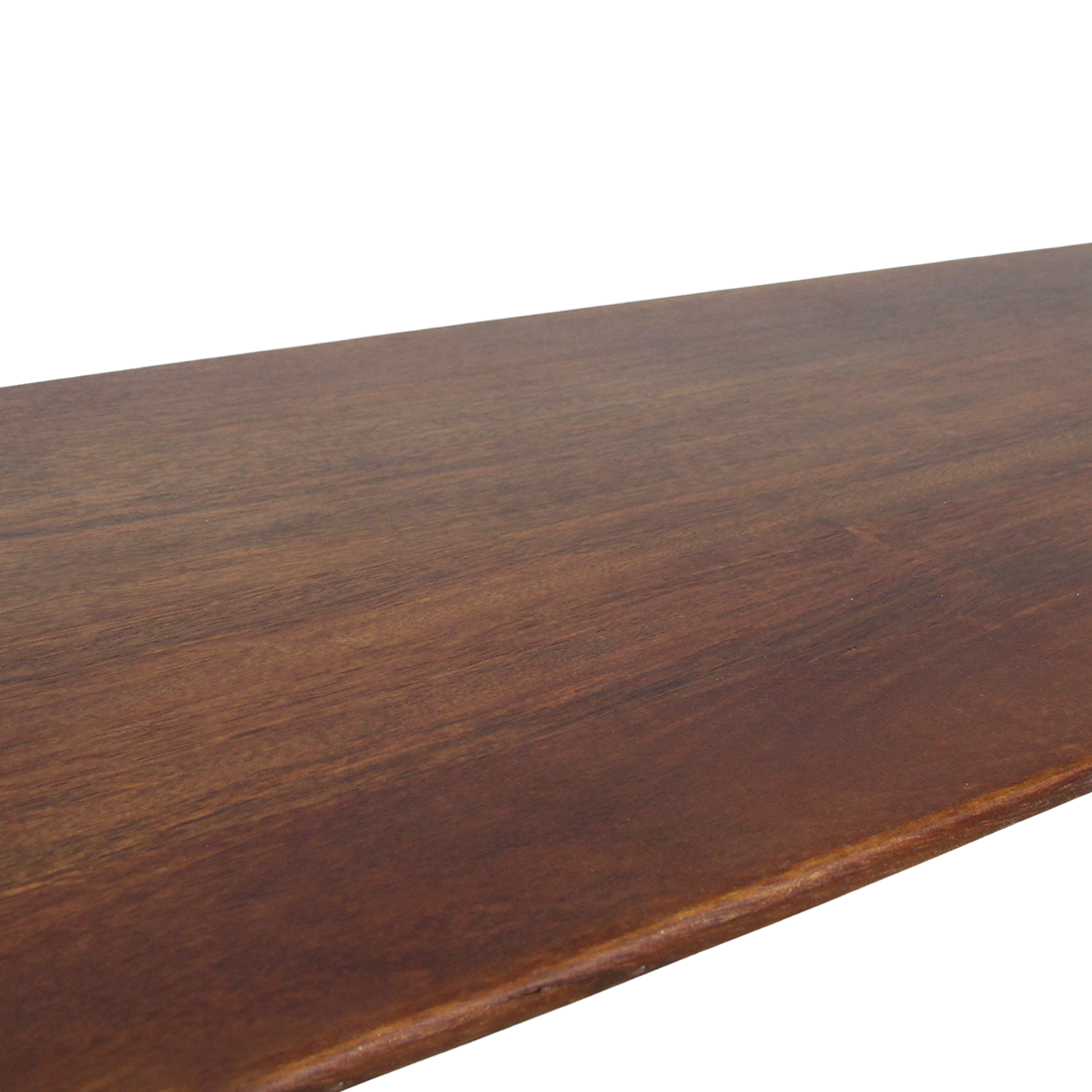Bullnose mangohouten eetkamerbank bruin