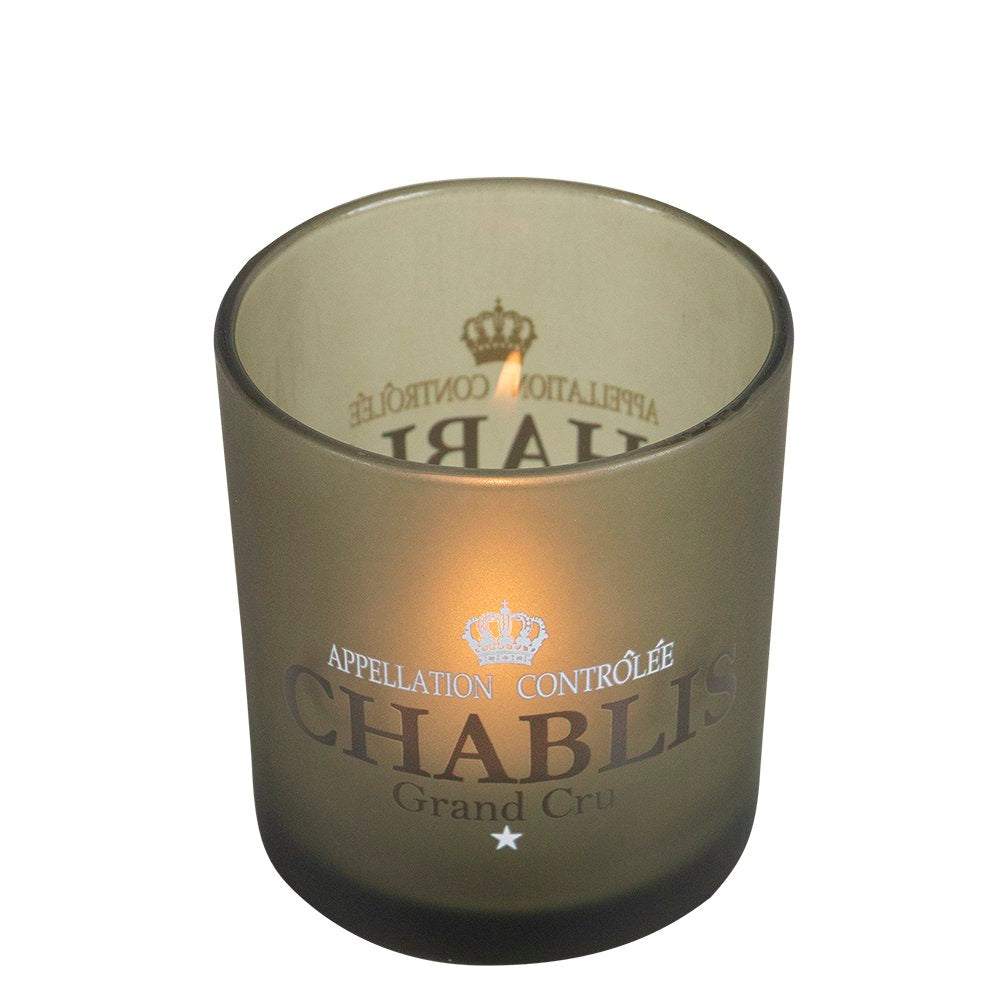 Theelichthouder wijn chablis taupe small 8cm