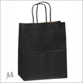 Papieren tas L – Zwart (100 stuks)