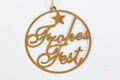 Metalen hanger Happy Holidays 6st 9x9cm roest