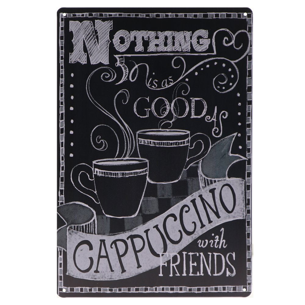 Cappuccino Retro Wandbord 30x20