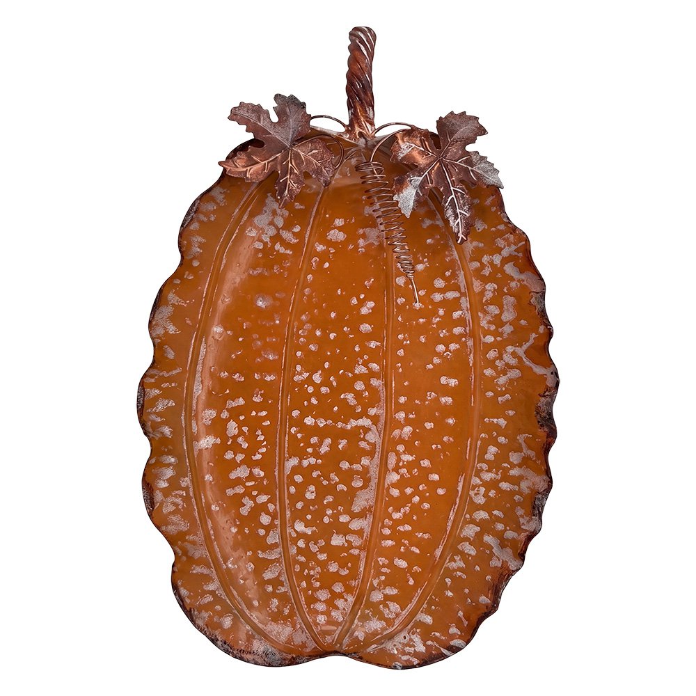 Decoratie schaal Oranje Metaal Pompoen