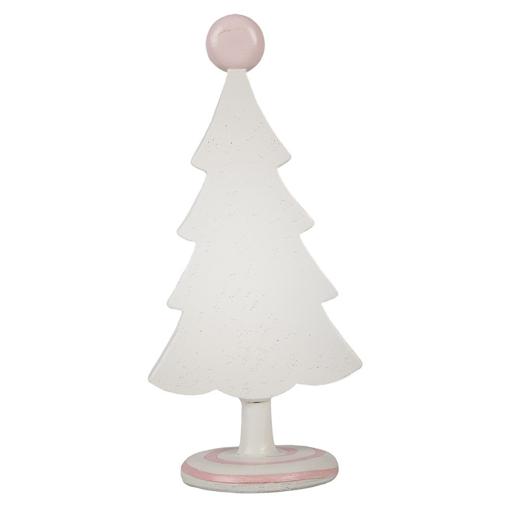 Kerstdecoratie Kerstboom 25 cm Roze Polyresin