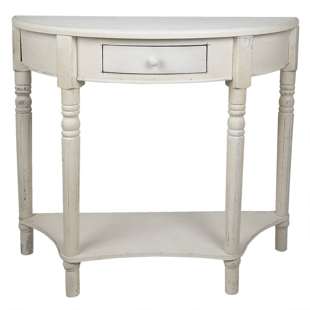 Sidetable 100x40x84 cm Wit Hout Wandtafel