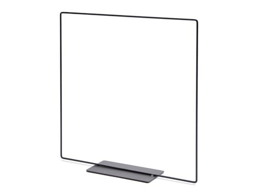 Metalen vierkant op voet 25cm zwart