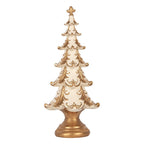 Kerstdecoratie Beeld Kerstboom Ø 13x30 cm Wit Kunststof