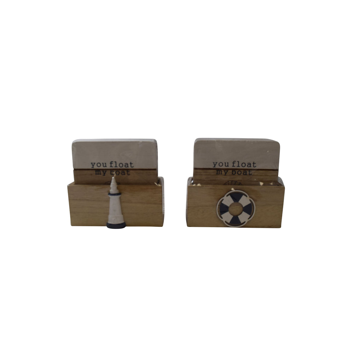 Houten onderzetters in box maritiem S/6 4x11x10cm