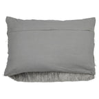 Groot kussen franjes zilver 40x60cm