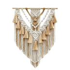 Handgeknoopt macramé wandkleed – Boheems textieldecor