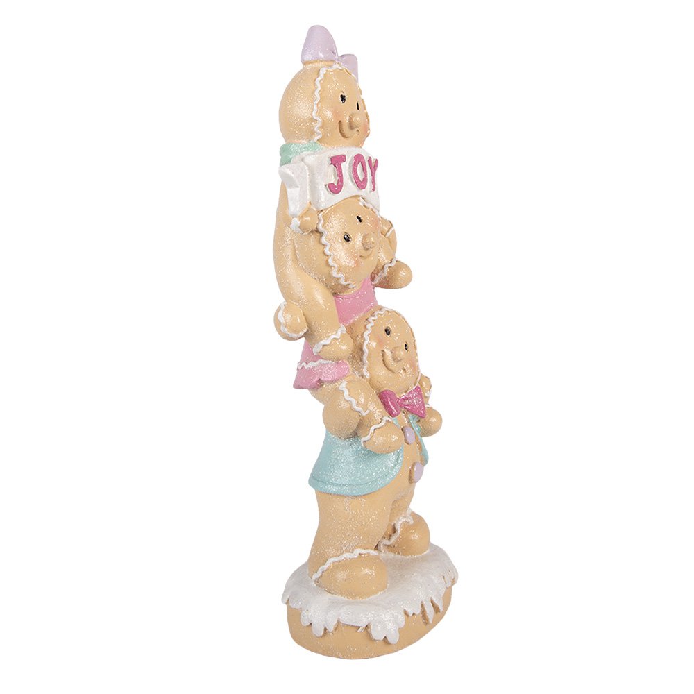 Kerstdecoratie Beeld Gingerbread man 11x9x30 cm Bruin Kunststof