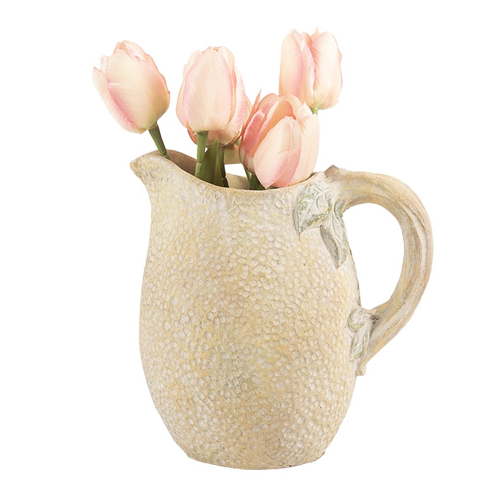 Decoratie Kan 20x15x20 cm Geel Groen Steen