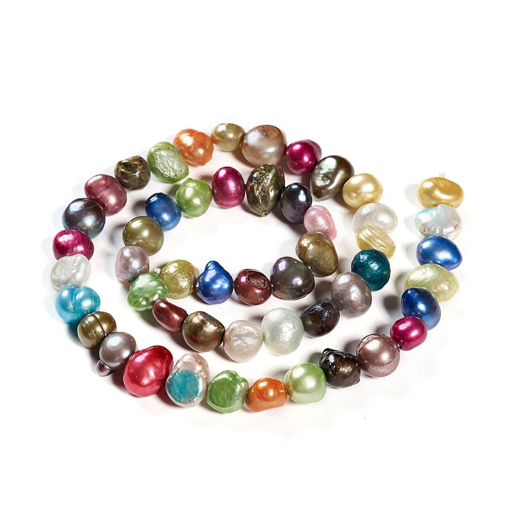Kleurrijke zoetwaterparel ketting Galaxy