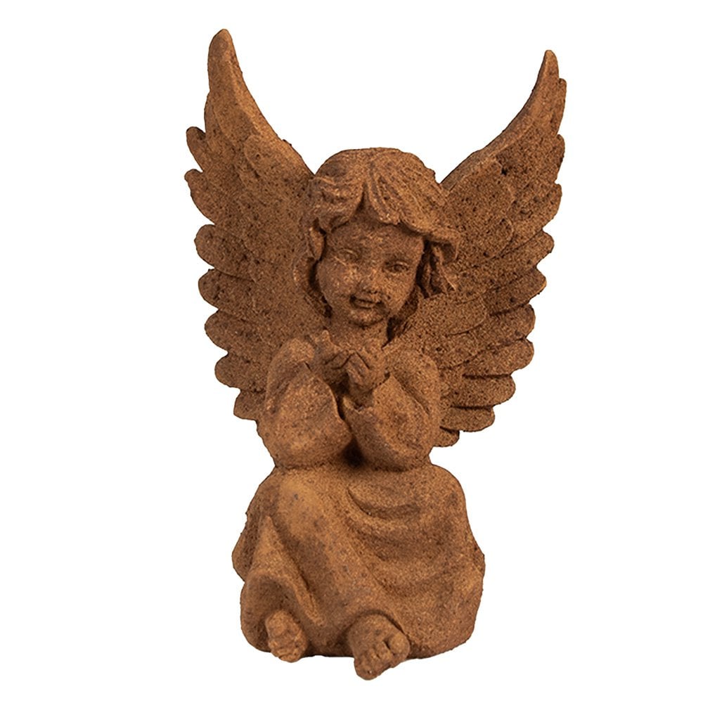 Decoratie Beeld Engel 15 cm Bruin Polyresin Religious sculpture