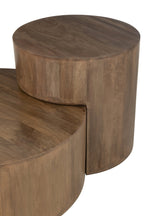 J-Line Set Van 2 Bijzettafels Toge Mango Hout Bruin