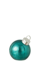 J-Line decoratie Bal - glas - turquoise - small - LED