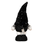 Kerstdecoratie met LED-verlichting Kabouter 10x15x38 cm Zwart Synthetisch