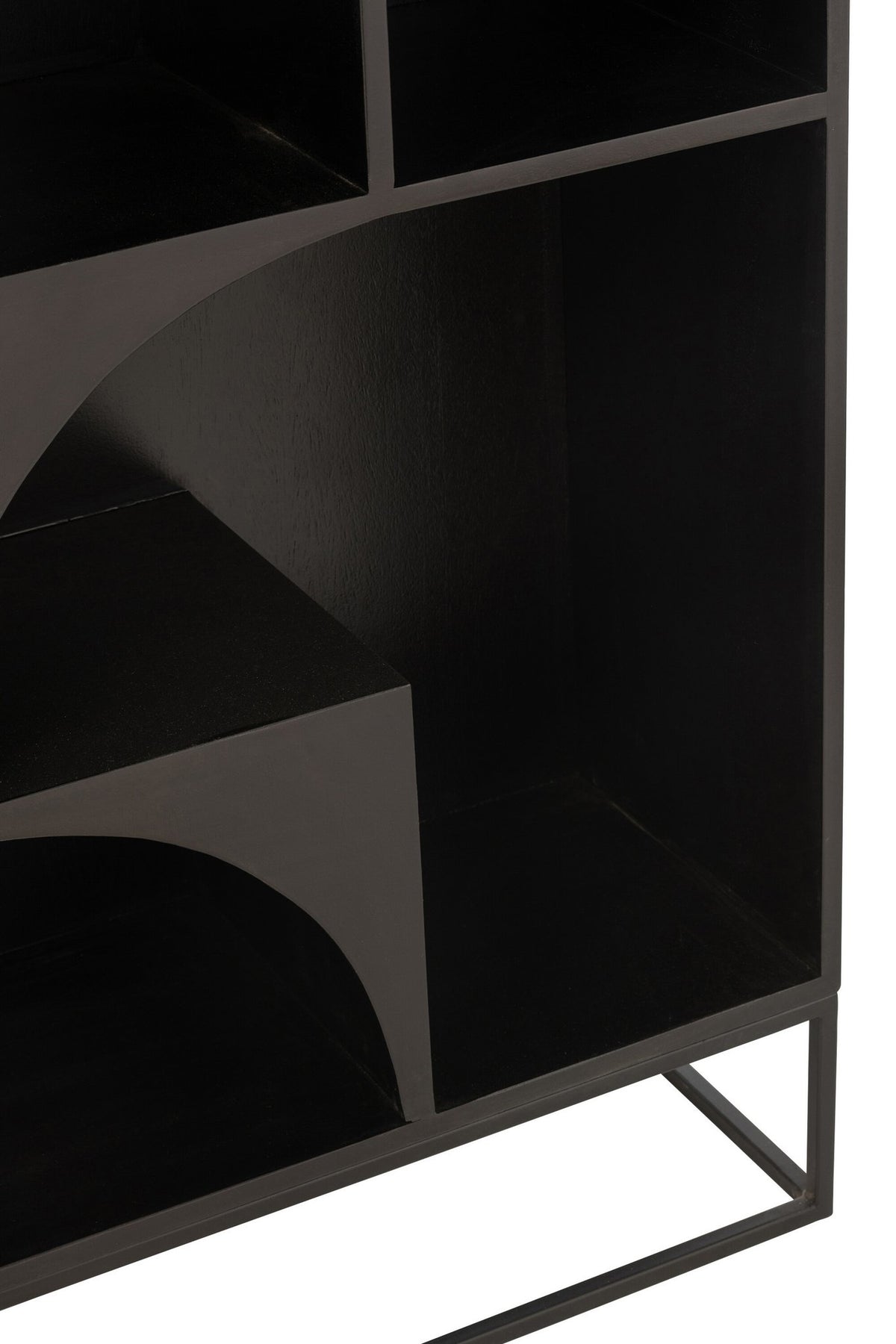 J-Line Rek Mode Mango Hout/Mdf Zwart