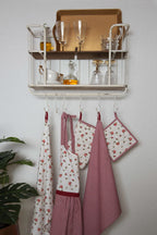 Theedoek 50x70 cm Rood Wit Katoen Ruit Vaatdoek