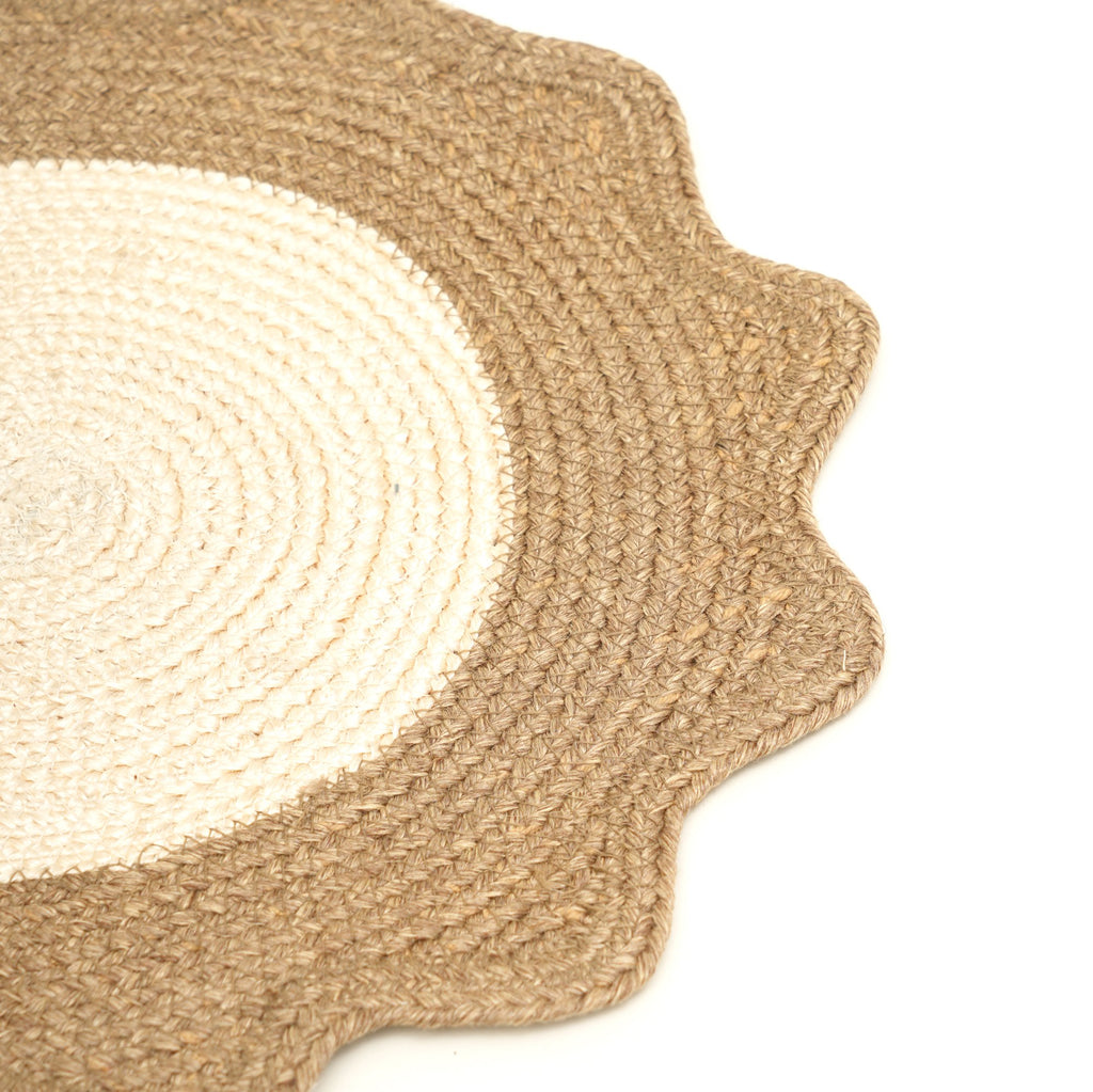 Gevlochten polyester placemat – beige – eettafelmat