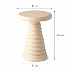 Beige gepoedercoate aluminium bijzettafel