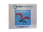 Bouwpakket 3D Model DIY Vlinderorchidee in Pot- gekleurd- metaal