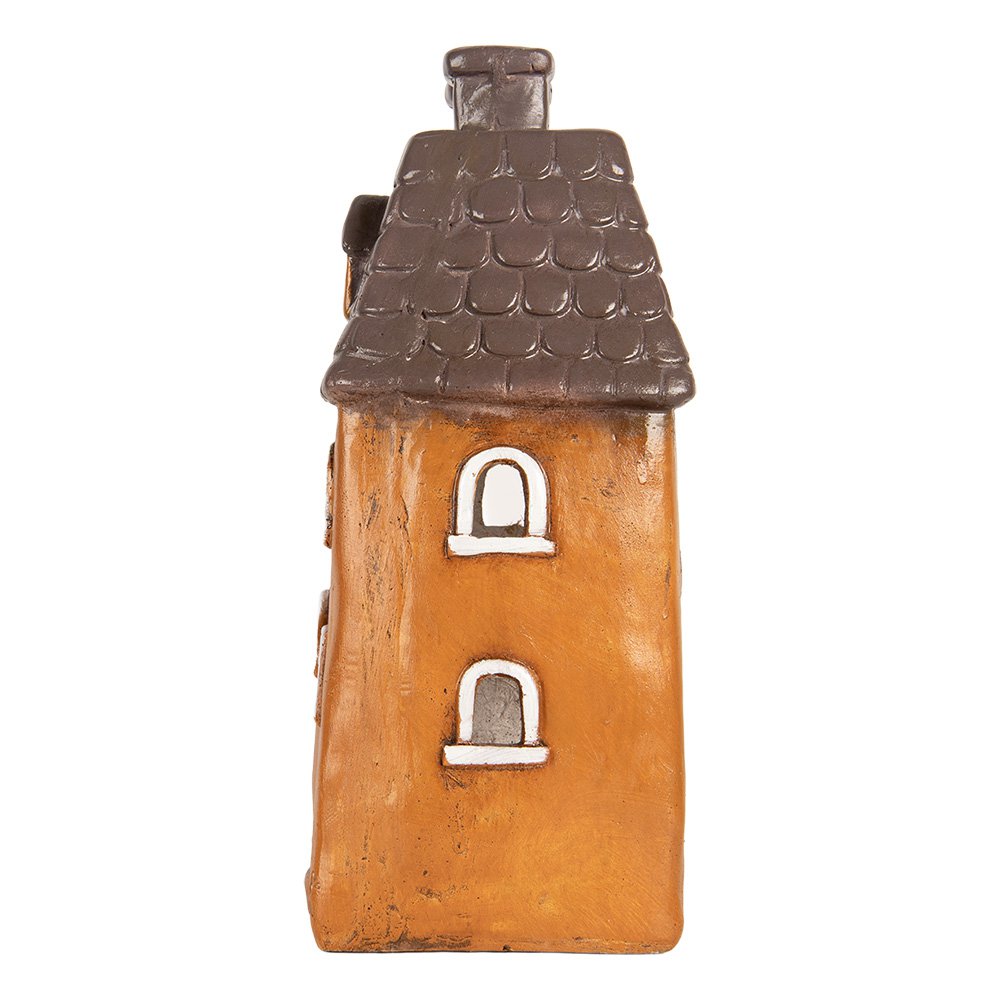 Waxinelichthouder Huis 23x17x37 cm Oranje Keramiek