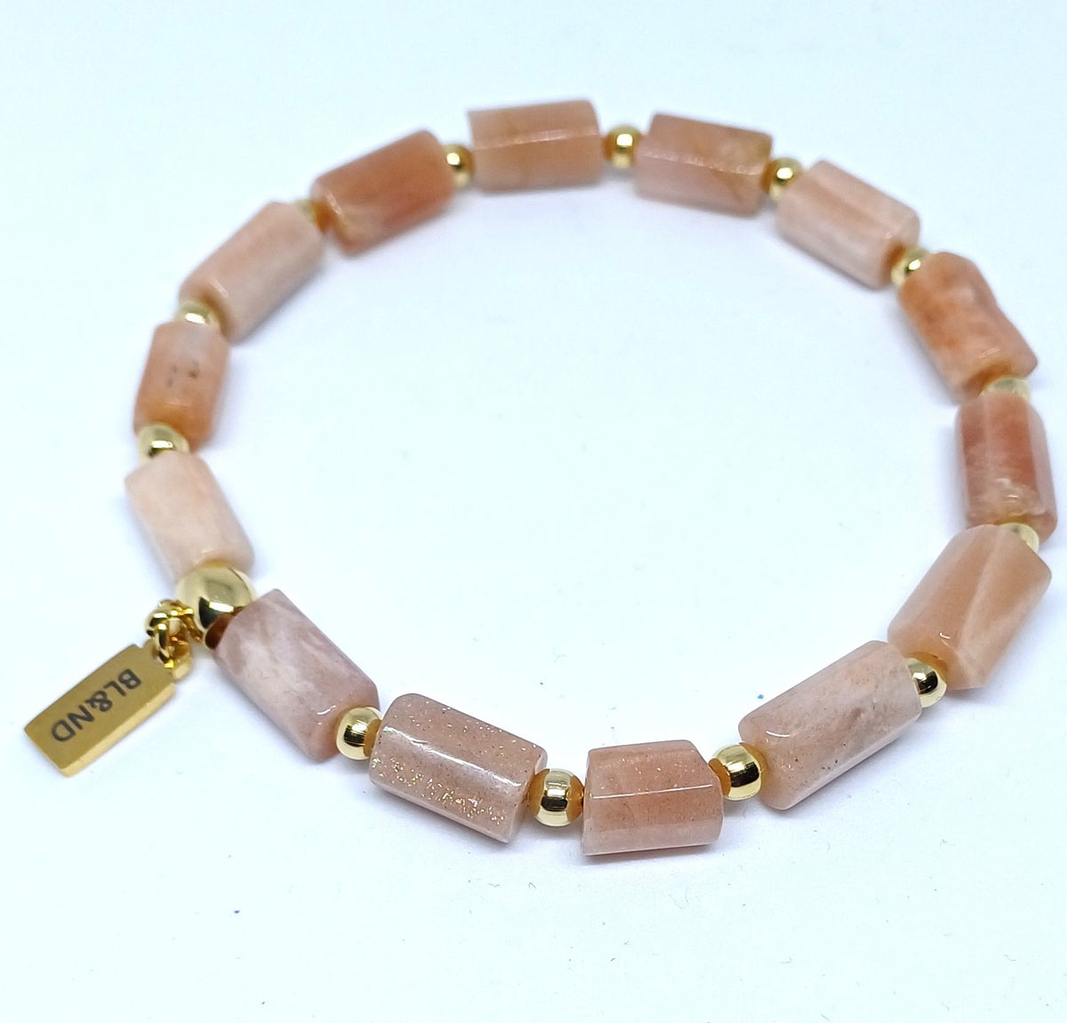 Edelsteen kolom stretch armband