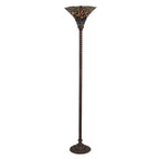 Tiffany Vloerlamp Bruin Glas