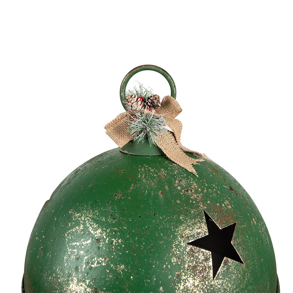 Kerstbal Ø 41x51 cm Groen Metaal Kerstdecoratie