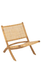 J-Line Plooeistoel Rattan/Teak Naturel