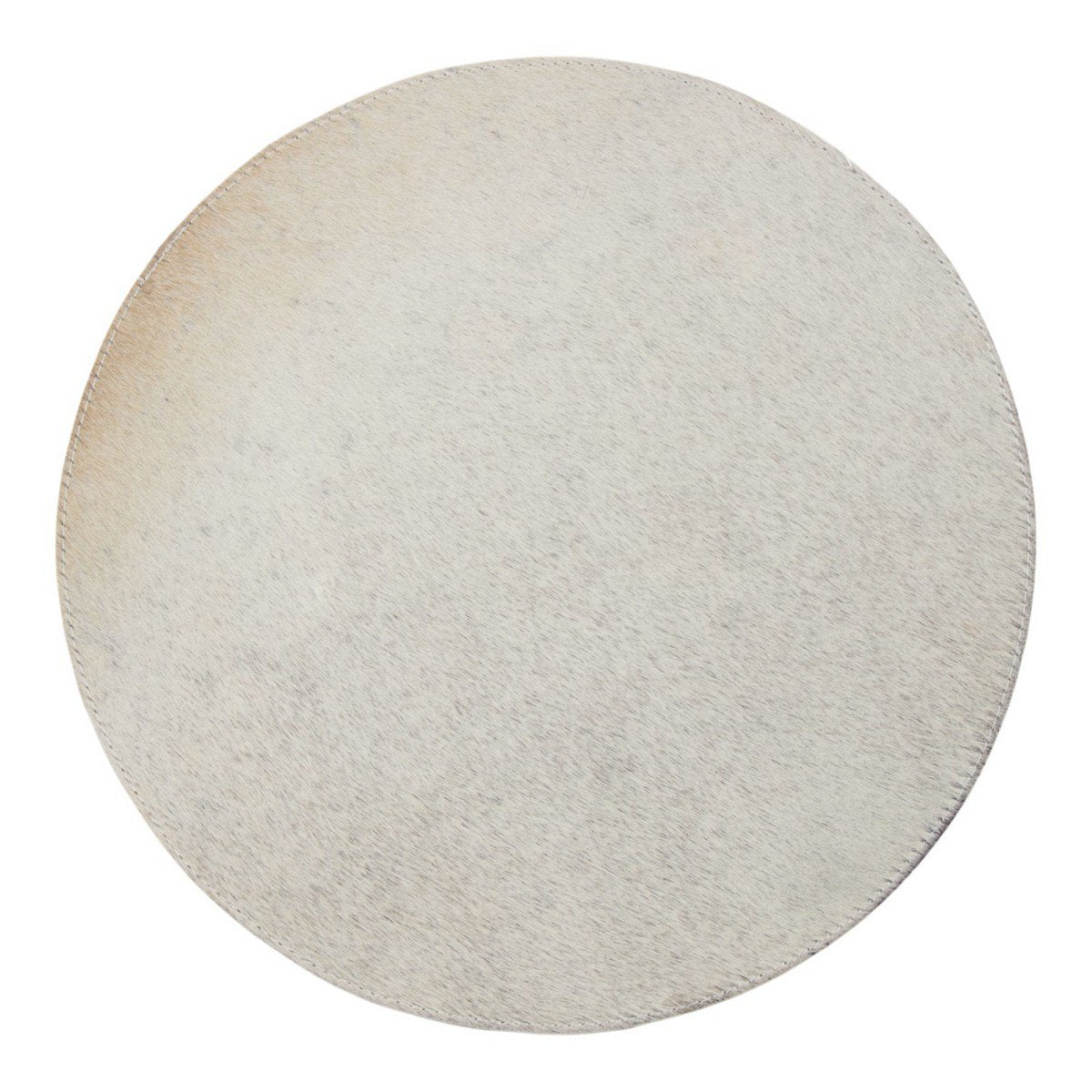 Placemat koehuid rond grijs Ø38cm
