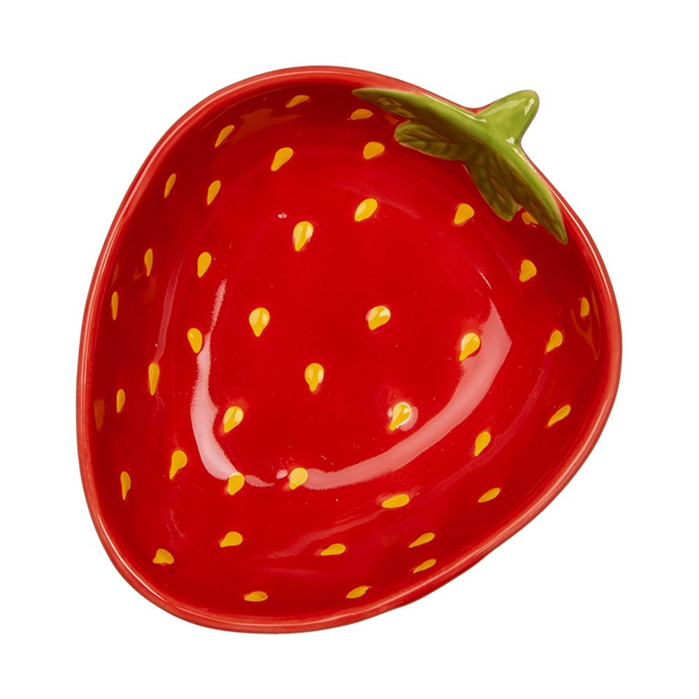 Kom Aardbeien 100 ml Rood Keramiek