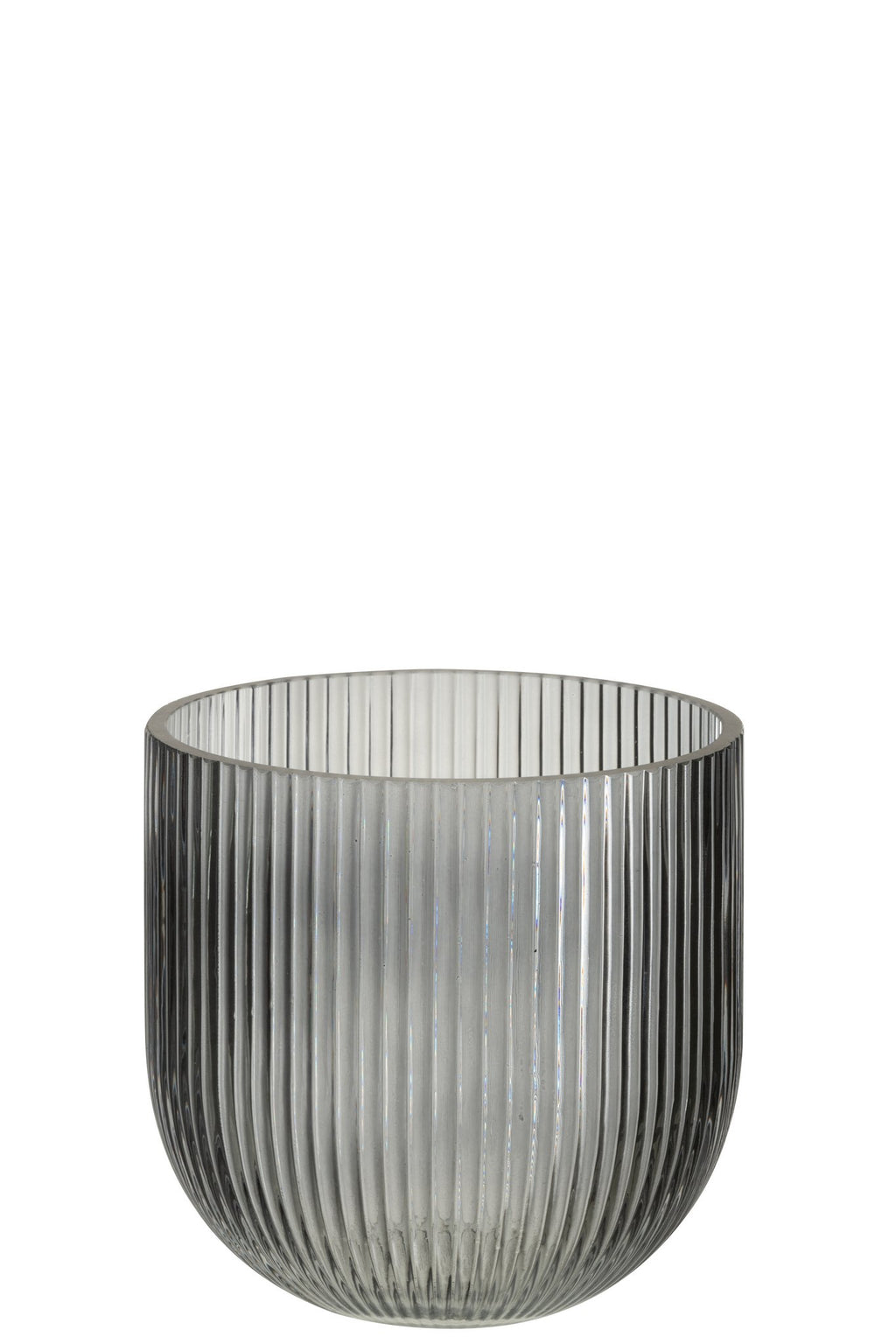 J-Line vaas Gestreept - glas - zwart - S