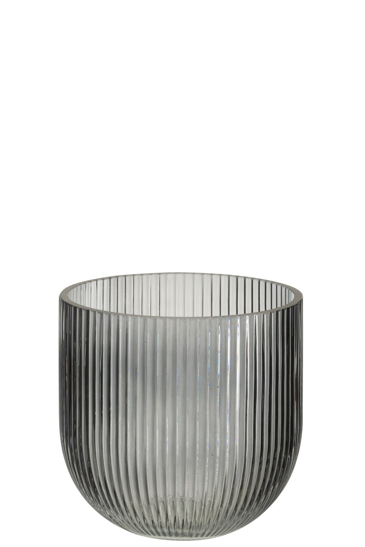 J-Line vaas Gestreept - glas - zwart - S