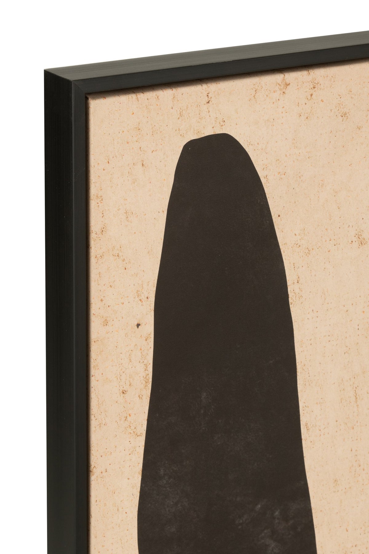 J-Line Kader Blad Abstract Hout/Canvas Bruin/Zwart