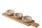 J-Line kruidenset Marmer - steen - naturel/beige