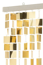 J-Line gordijn Vierkant - kunststof - goud