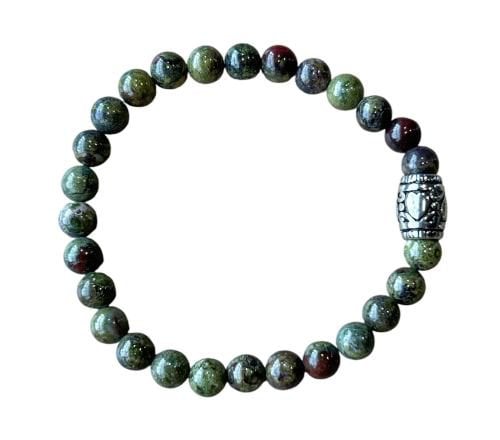 Dames armband Drakenbloed Jaspis 6 mm met basic kraal