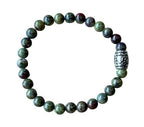 Dames armband Drakenbloed Jaspis 6 mm met basic kraal