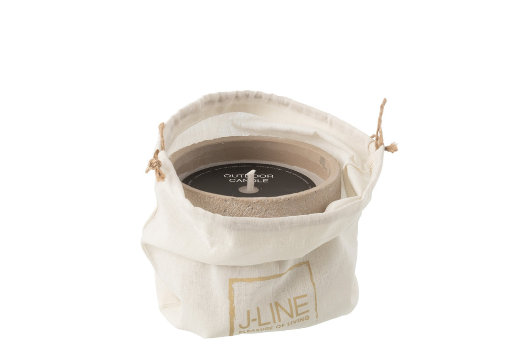 J-Line buitenkaars Rond - lichtbeige - S - 16U