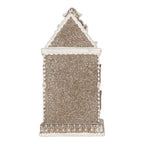 Gingerbread house met LED 17x15x35 cm Bruin Kunststof