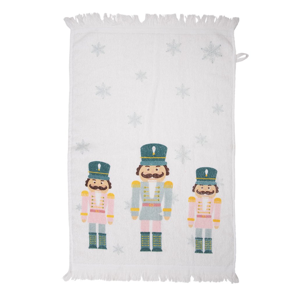 GASTENDEoekje 40x66 cm Wit Blauw Katoen Notenkrakers Toilet Handdoek