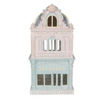 Decoratie Beeld Huis 19x15x38 cm Blauw Kunststof