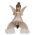 Decoratie Beeld Elf 9x3x11 cm Roze Polyresin